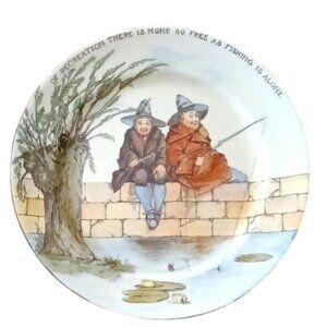 Vintage 1920's Fine Royal Doulton Series Ware 'The Gallant Fishers' Rack Plate